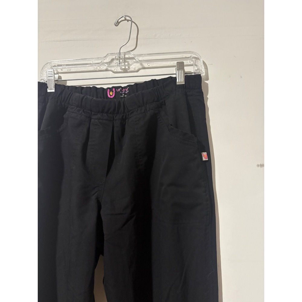 Urbane Ultimate Black Scrub Pants Womens Small Elastic Waist Drawstring Medical